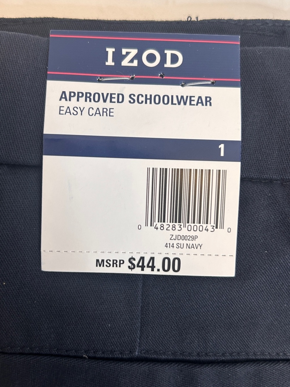IZOD Juniors Uniform Stretch Twill Skinny Pant, Navy , 1 - Picture 11 of 14